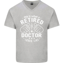 This Is What a Retired Doctor Looks Like Mens V-Neck Cotton T-Shirt Sports Grey