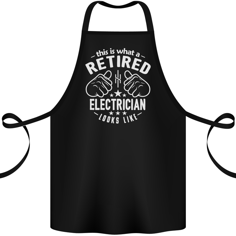 This Is What a Retired Electrician Looks Like Cotton Apron 100% Organic Black