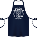 This Is What a Retired Electrician Looks Like Cotton Apron 100% Organic Navy Blue