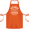 This Is What a Retired Electrician Looks Like Cotton Apron 100% Organic Orange