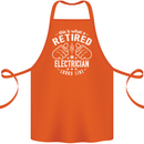 This Is What a Retired Electrician Looks Like Cotton Apron 100% Organic Orange
