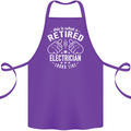 This Is What a Retired Electrician Looks Like Cotton Apron 100% Organic Purple