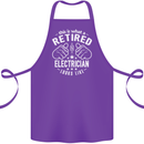 This Is What a Retired Electrician Looks Like Cotton Apron 100% Organic Purple