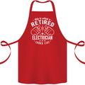 This Is What a Retired Electrician Looks Like Cotton Apron 100% Organic Red