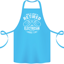 This Is What a Retired Electrician Looks Like Cotton Apron 100% Organic Turquoise