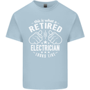 This Is What a Retired Electrician Looks Like Mens Cotton T-Shirt Tee Top Light Blue