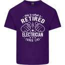 This Is What a Retired Electrician Looks Like Mens Cotton T-Shirt Tee Top Purple
