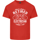 This Is What a Retired Electrician Looks Like Mens Cotton T-Shirt Tee Top Red