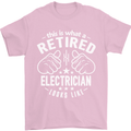This Is What a Retired Electrician Looks Like Mens T-Shirt Cotton Gildan Light Pink