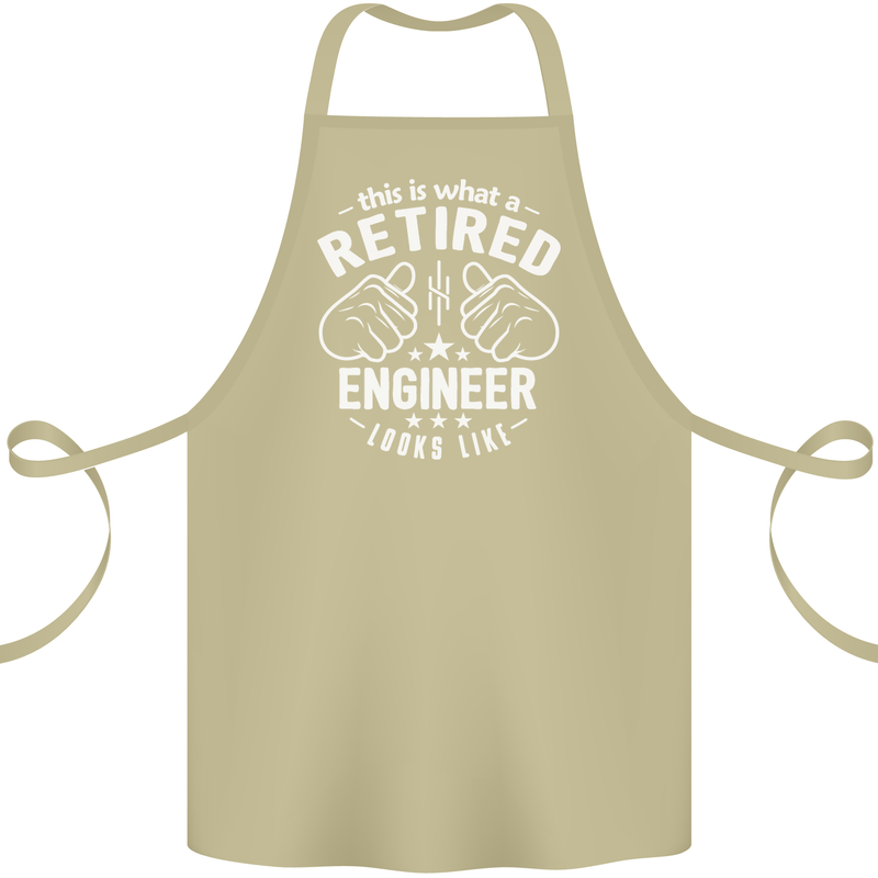 This Is What a Retired Engineer Looks Like Cotton Apron 100% Organic Khaki