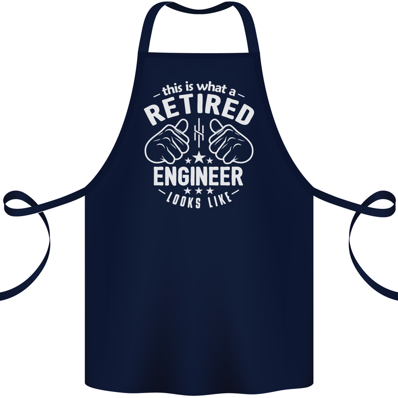 This Is What a Retired Engineer Looks Like Cotton Apron 100% Organic Navy Blue