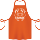 This Is What a Retired Engineer Looks Like Cotton Apron 100% Organic Orange