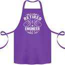 This Is What a Retired Engineer Looks Like Cotton Apron 100% Organic Purple