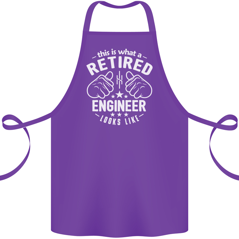 This Is What a Retired Engineer Looks Like Cotton Apron 100% Organic Purple