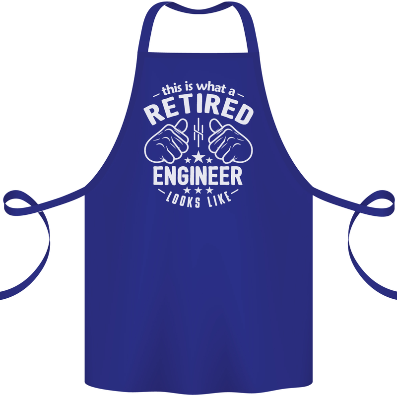 This Is What a Retired Engineer Looks Like Cotton Apron 100% Organic Royal Blue