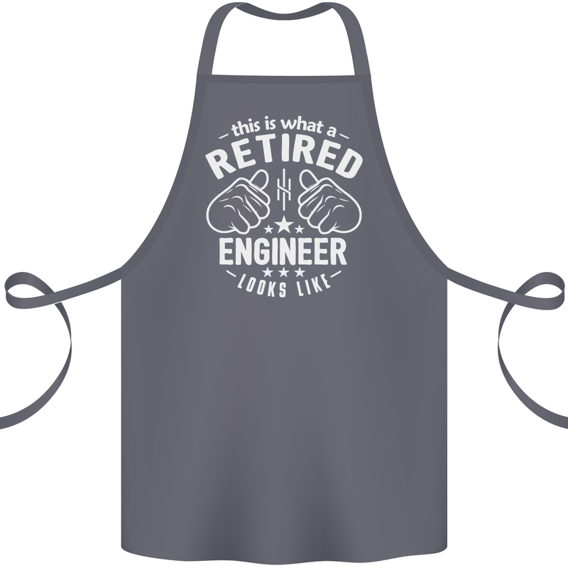 This Is What a Retired Engineer Looks Like Cotton Apron 100% Organic Steel