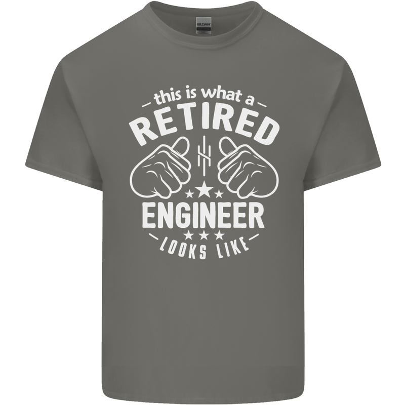 This Is What a Retired Engineer Looks Like Mens Cotton T-Shirt Tee Top Charcoal