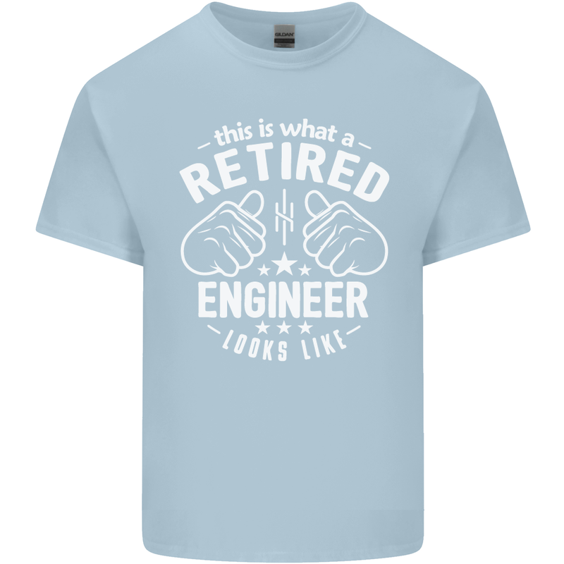 This Is What a Retired Engineer Looks Like Mens Cotton T-Shirt Tee Top Light Blue