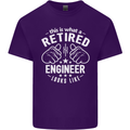 This Is What a Retired Engineer Looks Like Mens Cotton T-Shirt Tee Top Purple
