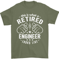 This Is What a Retired Engineer Looks Like Mens T-Shirt Cotton Gildan Military Green