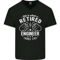 This Is What a Retired Engineer Looks Like Mens V-Neck Cotton T-Shirt Black