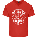 This Is What a Retired Engineer Looks Like Mens V-Neck Cotton T-Shirt Red