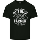 This Is What a Retired Farmer Looks Like Mens Cotton T-Shirt Tee Top Black