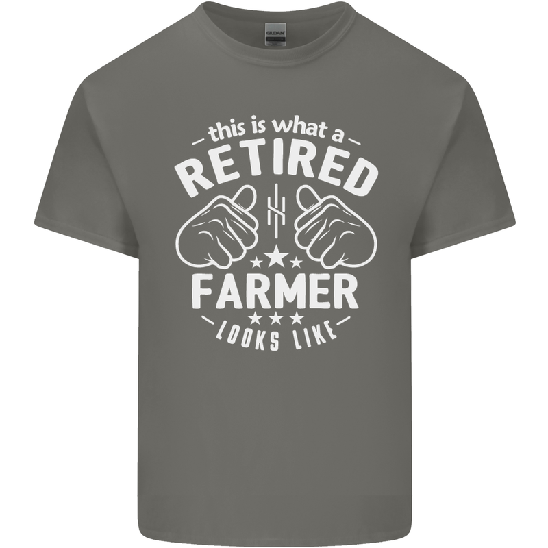 This Is What a Retired Farmer Looks Like Mens Cotton T-Shirt Tee Top Charcoal
