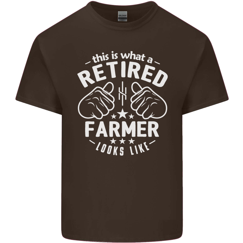 This Is What a Retired Farmer Looks Like Mens Cotton T-Shirt Tee Top Dark Chocolate