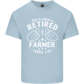 This Is What a Retired Farmer Looks Like Mens Cotton T-Shirt Tee Top Light Blue