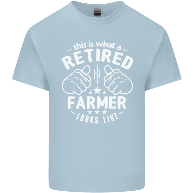 This Is What a Retired Farmer Looks Like Mens Cotton T-Shirt Tee Top Light Blue
