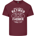 This Is What a Retired Farmer Looks Like Mens Cotton T-Shirt Tee Top Maroon