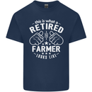 This Is What a Retired Farmer Looks Like Mens Cotton T-Shirt Tee Top Navy Blue