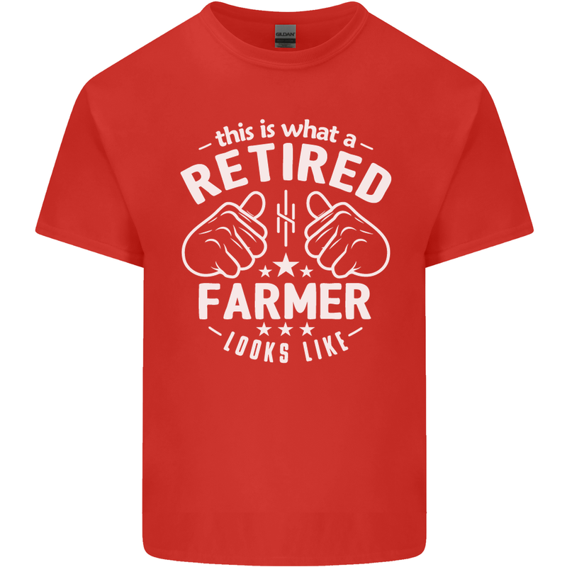 This Is What a Retired Farmer Looks Like Mens Cotton T-Shirt Tee Top Red