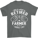 This Is What a Retired Farmer Looks Like Mens T-Shirt Cotton Gildan Charcoal