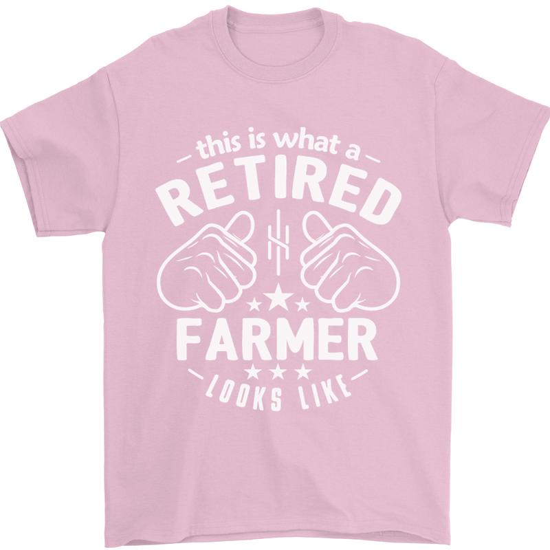 This Is What a Retired Farmer Looks Like Mens T-Shirt Cotton Gildan Light Pink