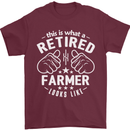This Is What a Retired Farmer Looks Like Mens T-Shirt Cotton Gildan Maroon