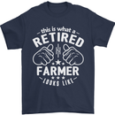 This Is What a Retired Farmer Looks Like Mens T-Shirt Cotton Gildan Navy Blue