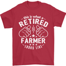 This Is What a Retired Farmer Looks Like Mens T-Shirt Cotton Gildan Red