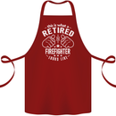 This Is What a Retired Firefighter Looks Like Cotton Apron 100% Organic Maroon