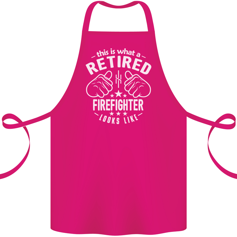 This Is What a Retired Firefighter Looks Like Cotton Apron 100% Organic Pink