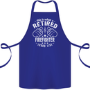 This Is What a Retired Firefighter Looks Like Cotton Apron 100% Organic Royal Blue