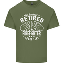 This Is What a Retired Firefighter Looks Like Mens Cotton T-Shirt Tee Top Military Green