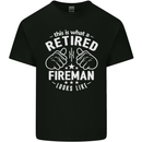 This Is What a Retired Fireman Looks Like Mens Cotton T-Shirt Tee Top Black