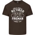 This Is What a Retired Fireman Looks Like Mens Cotton T-Shirt Tee Top Dark Chocolate
