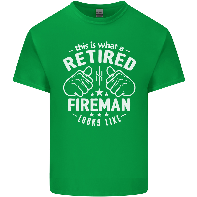 This Is What a Retired Fireman Looks Like Mens Cotton T-Shirt Tee Top Irish Green
