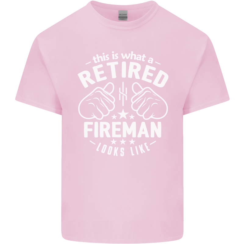This Is What a Retired Fireman Looks Like Mens Cotton T-Shirt Tee Top Light Pink