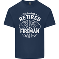 This Is What a Retired Fireman Looks Like Mens Cotton T-Shirt Tee Top Navy Blue