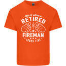 This Is What a Retired Fireman Looks Like Mens Cotton T-Shirt Tee Top Orange