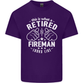 This Is What a Retired Fireman Looks Like Mens Cotton T-Shirt Tee Top Purple
